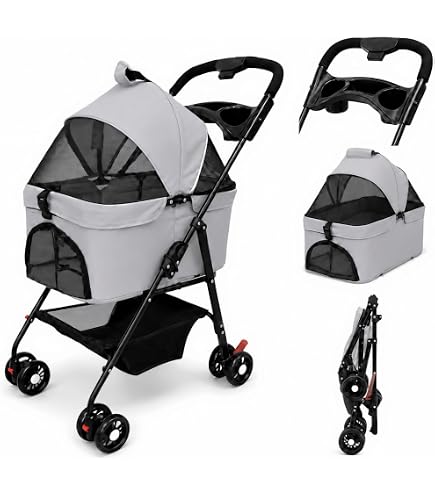 Amazon.co.jp: ZENY ペットカート 犬 バギー 小型犬 中型犬 猫用